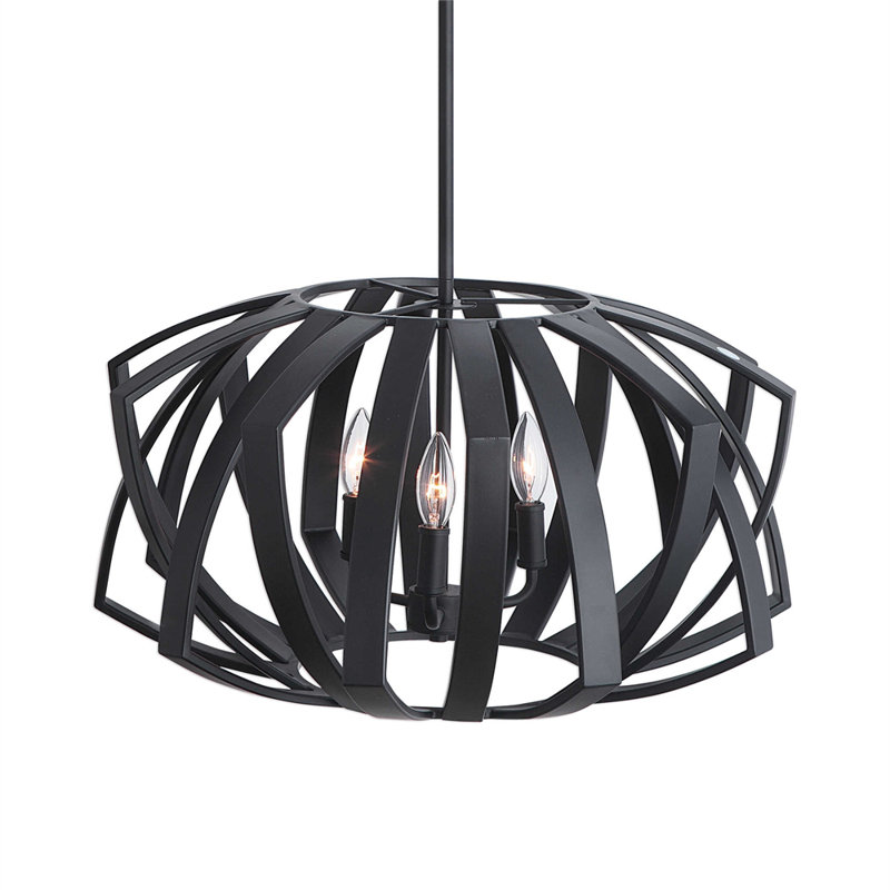 Luminaire suspendu géométrique à 3 lumières Safeera