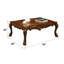 Élégante table en chêne cerise avec pieds à griffes - polyvalente pour différents agencements de salon
