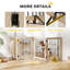Medium Density Fiberboard (MDF)@@Powder Coated Steel Free Standing Pet Gate