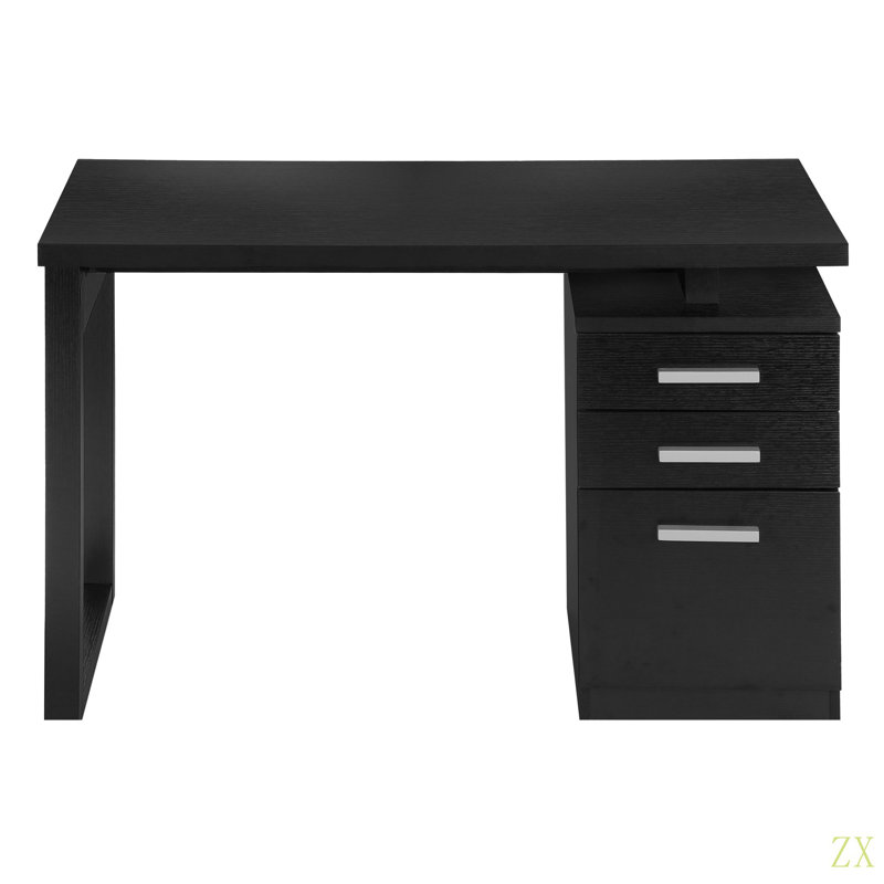 Bureau d'ordinateur, bureau personnel, ordinateur portable, installation à gauche, à droite, tiroirs de rangement, L 48 po, travail, stratifié, contemporain, moderne