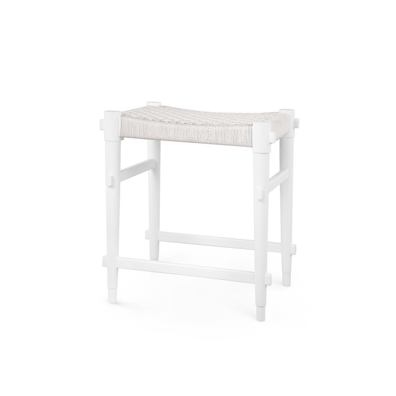Rope Stool with Solid Wood Frame