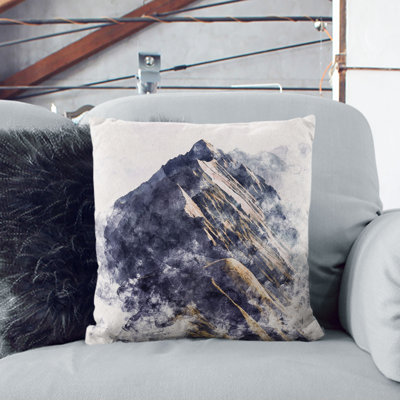 Mountain Ridge in Switzerland Cushion with Filling