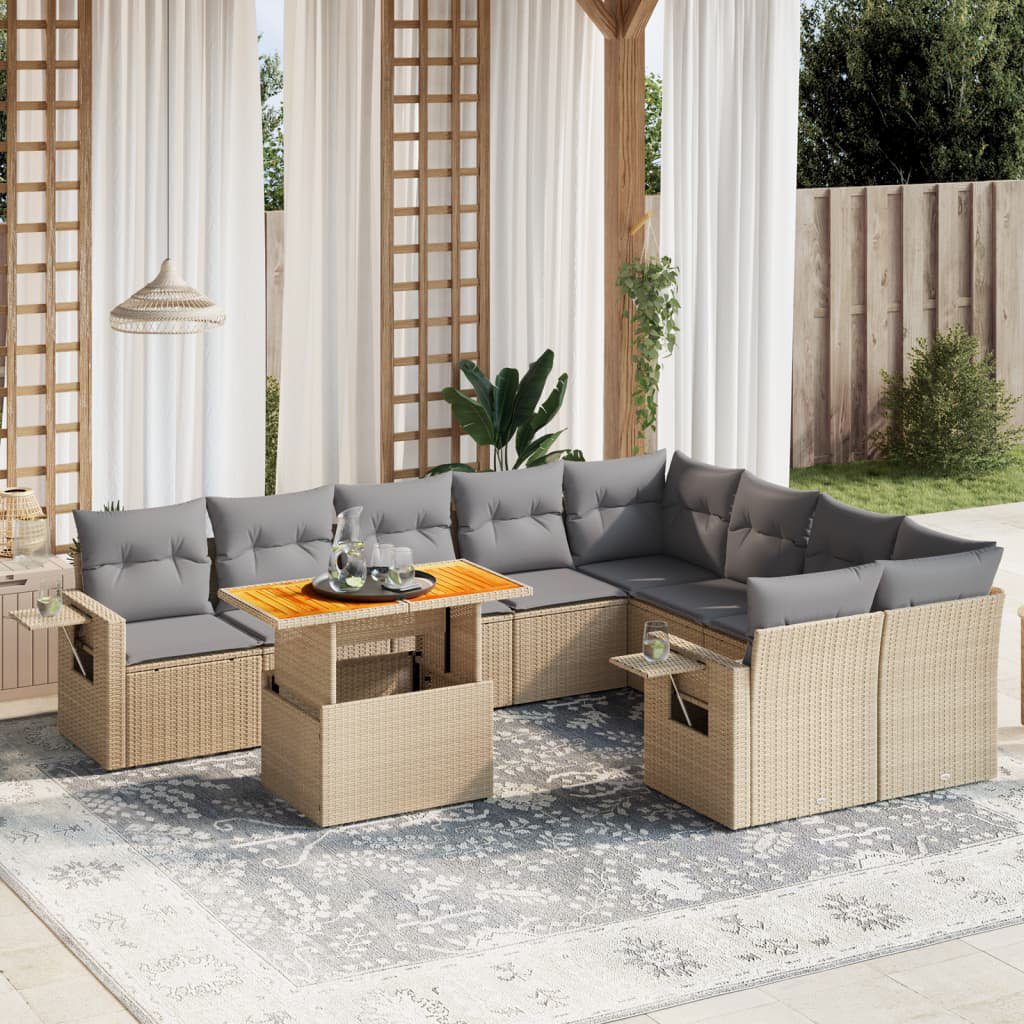 Lounge-Set Rafiye aus Polyrattan mit Polster