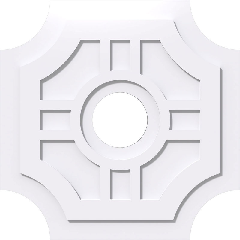Médaillon de plafond contemporain en PVC Haus Haus, H 26 po x l 26 po x P 1 po