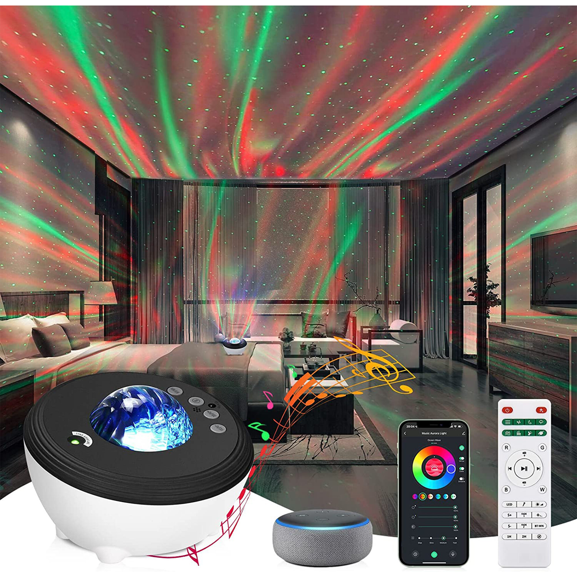 Meningsløs For det andet tunge ESHOO Star Projector, Galaxy Projector With Smart App Voice Control Light  Modes, White Noise Bluetooth Speaker, Night Light Projector For Kids Adults  Bedroom, Gaming Room, Ceiling, Room Decor | Wayfair