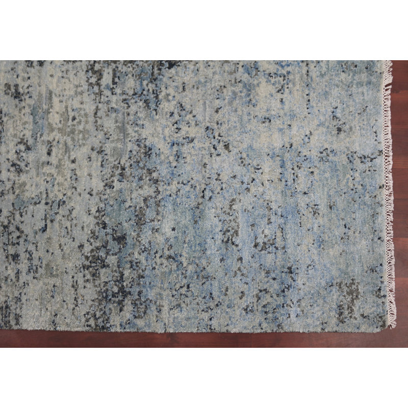 Mystique Abstract Area Rug in Blue, Rectangle 12' x 15'