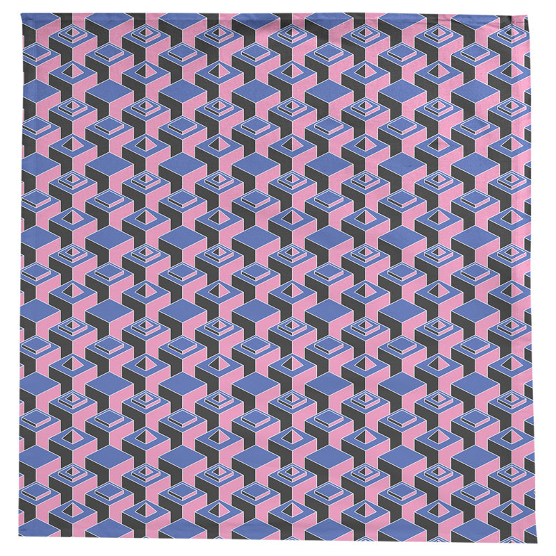 Nappe de gratte-ciels classiques, Bleu/rose
