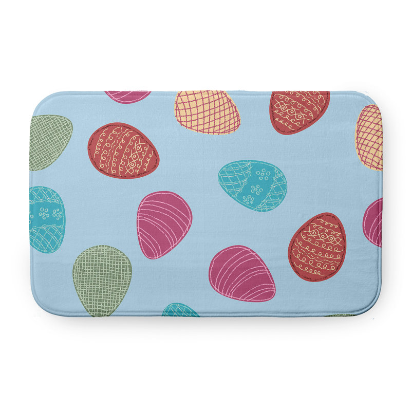 Tapis de bain, Bleu clair, L 21 po x L 34 po