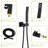 10 Inch Wall Mounted Dual Shower - Matte Black With Rainfall And Handheld Shower, 1.8 Gpm, Stainless Steel, Stylish Appearance Head Handheld, Mounted, Smooth Operation-118768094