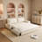 73.2"Queen Pull Out Sofa Bed,3-In-1 Convertible Sleeper Sofa,Multi-Functional Velvet Loveseat Bed,Beige-1568013284-1543909228