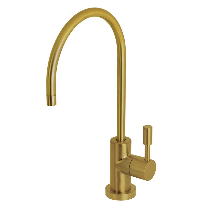 Kingston Brass Concord Single-Handle 1-Hole Deck Mount Water Filtration Faucet, Satin Brass