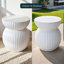 Table d'appoint Mander Fiberstone - Table d'appoint en sablier nervuré pour l'intérieur ou l'extérieur-623670254