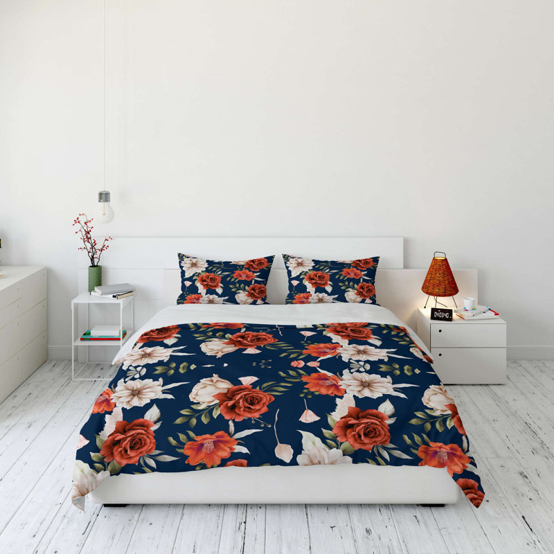 Super King Quilt Cover Set (3 Pieces), 100% Polyester & Cotton Blend, Duvet Cover 102.4 x 86.6 inches | 120 Thread Count, Machine Washable, Envelope Pillowcases, Stylish & Comfortable Bedding for a Luxurious Sleep Experience