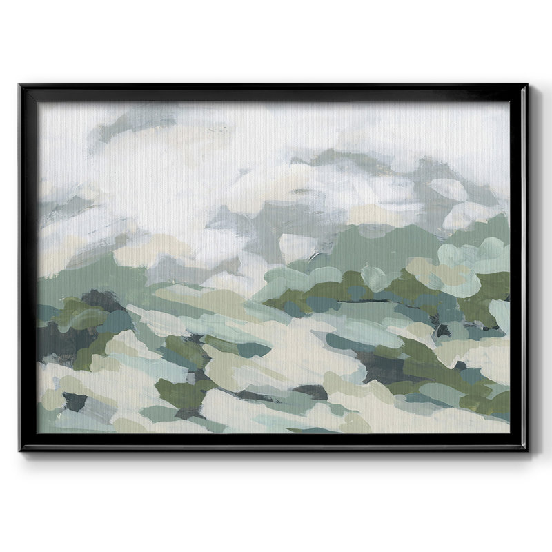 Toile tendue avec châssis Verdant Hillside I, Noir, H 30 po x l 44 po x P 1,5 po