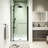 Universal Pivot Shower Door, 28 - 32"W X 72"H, Open Outside, 1/4" And 5/16" Tempered Glass, Matted Black Finish, 304 Stainless Steel Hinge, Sealing To Minimize Water Leak, Magnetic Seal For Secure-128897339
