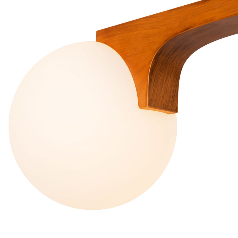 Briar 47-in Gold Linear Pendant, Walnut