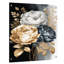 Blanc, or et noir, bouquet de roses I - Art mural acrylique rose-897434545