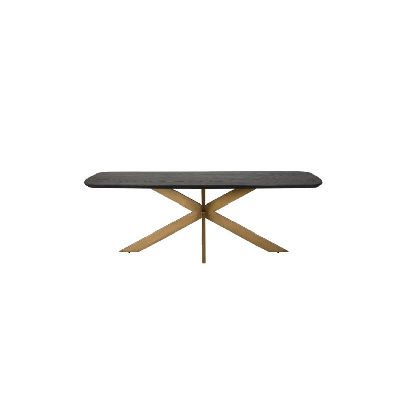 Cambon Oak Metal Base Dining Table