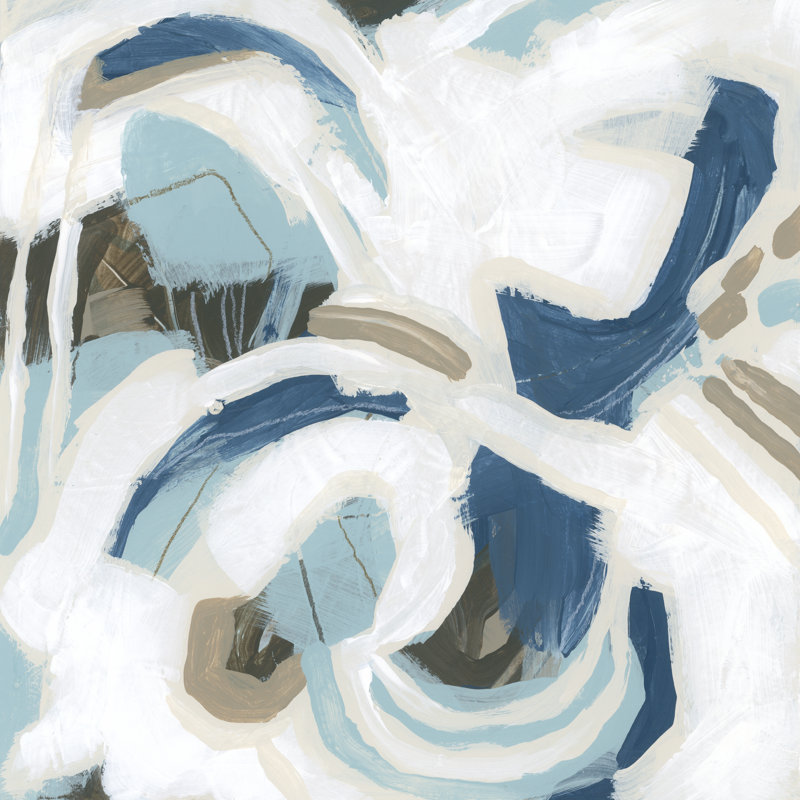 «Fenny Azul Rhyth II II» sur toile par June Erica Vess, H 12 po x l 12 po