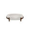 Coussin apaisant pour chien, en tissu résistant, structure en bois massif, forme ovale, 77,5 cm x 46,4 cm x 22,2 cm, beige, design apaisant.