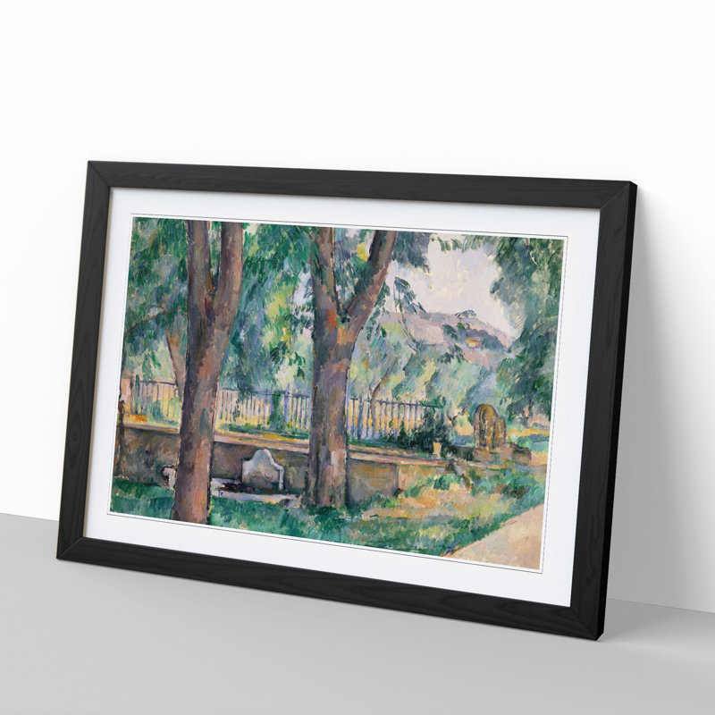 Pool at Jas De Bouffan by Paul Cezanne - Framed Print, 27cm H x 36cm W x 2cm D, Black Framed