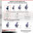 4 Piece Polyurethane Caster Set with Ball Bearings