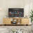 Modern TV Stand With Adjustable Glass Shelves Fits Up To 75" TV-445850542
