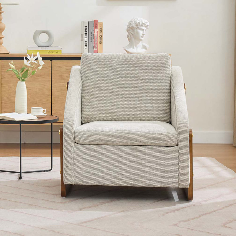 Fauteuil en chenille, Beige