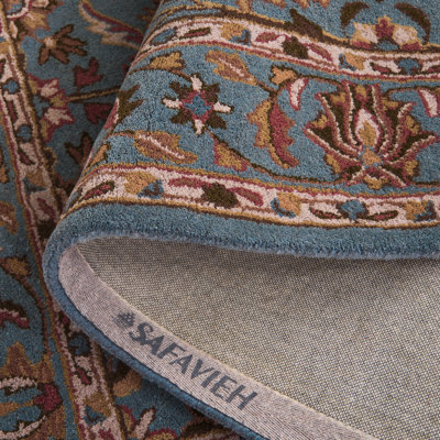 Tapis bleu en laine touffeté à la main de style oriental Cranmore
