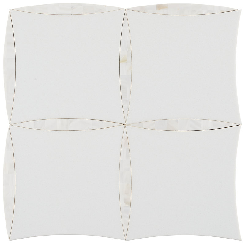 Maiden 12" x 12" Marble Mosaic Wall Tile, Pearls