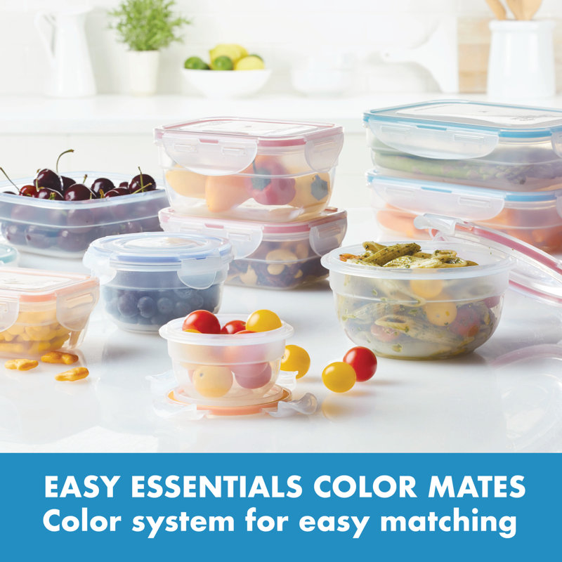 Clear BPA-Free Plastic Food Storage Container Set, 18-Piece
