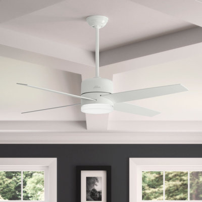 54" Advocate 4 - Blade LED Smart Standard Ceiling Fan with Remote Control and Light Kit Included