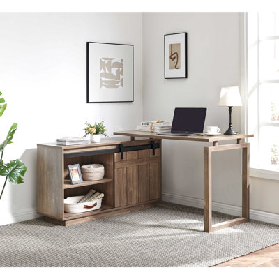 L-Shaped Armoire Desk