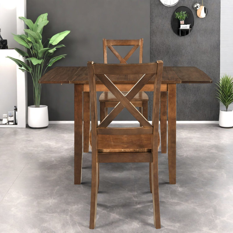Ensemble de table de salle à manger en bois compact pour les petites cuisines