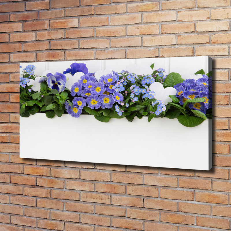 Blue Flowers - Wrapped Canvas Print
