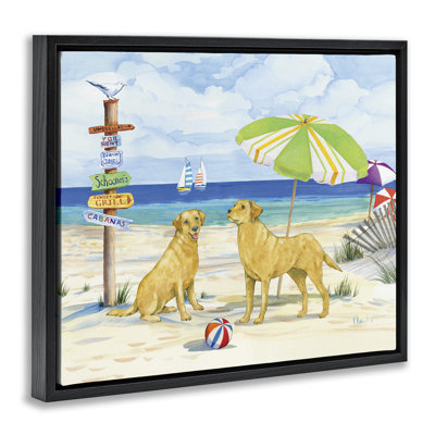 «Dog Beach Day», art mural encadré par Paul Brent