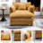 Oversized Chair With Ottoman - Comfy Chenille Accent Chair, Single Sofa Chair, Large Upholstered Armchair With Extra Thick And Deep Seat Lounge Cloud Chair For Apartment Living Room-379313445