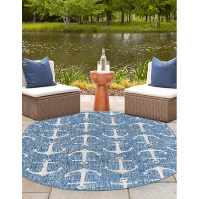 Glidden Geometric Polypropylene Plastic Rug