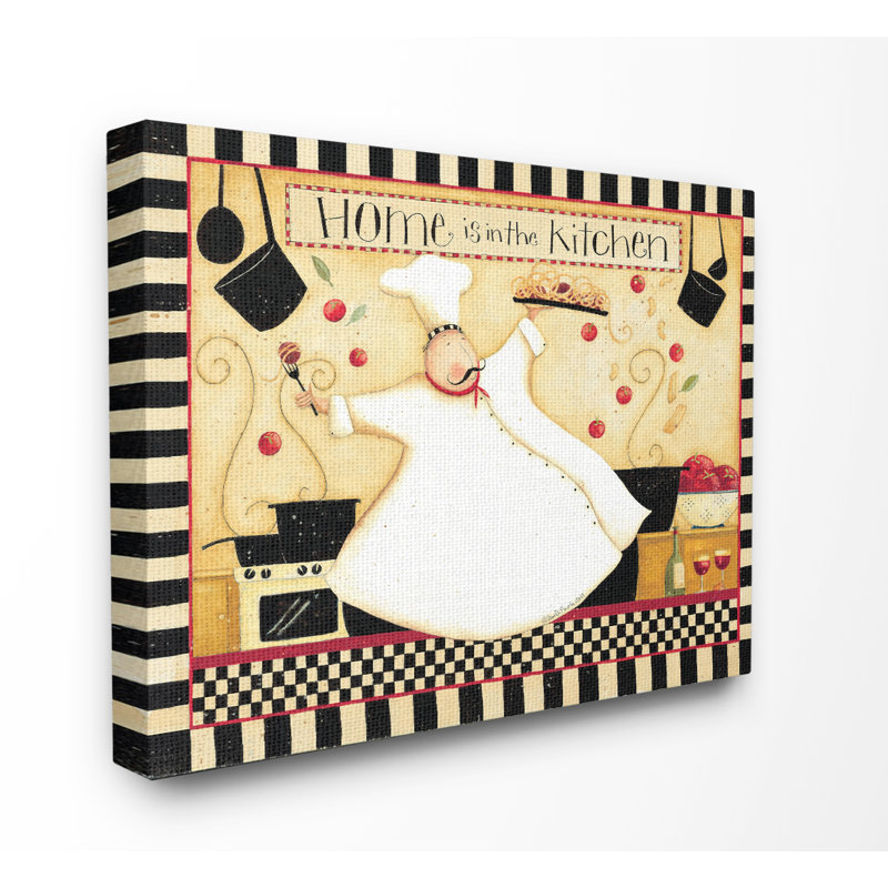 «Home Is In The Kitchen», reproduction d'impression sur toile, H 30 po x l 40 po, Toile tendue