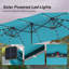 Parasol 13 x 7,2 pi DEL double face pour patio, parasol simple Market-2136160883