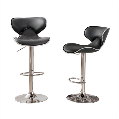Adjustable Swivel Barstool With Chrome Base