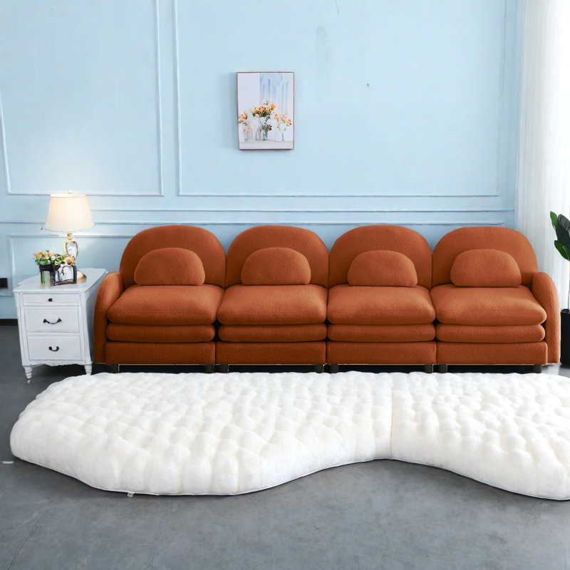 Canapés Cloud Comfort, canapé modulaire moderne 4 places Teddy pour la maison