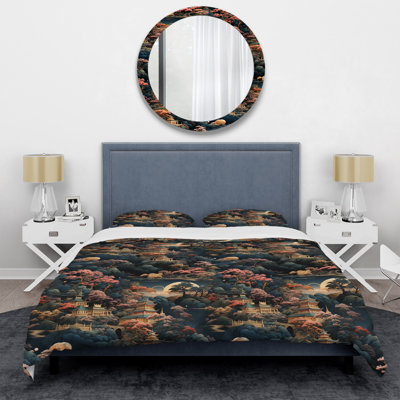 Enchanted Gardens - Japanese Duvet Cover Set - Microfiber Polyester