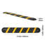 Caoutchouc Speed Bump 72 x 11,8 x 1,8 po 1 paquet de 2 rampes de protection de câble noir / jaune avec capacité de 22 000 lb et vis d'extension