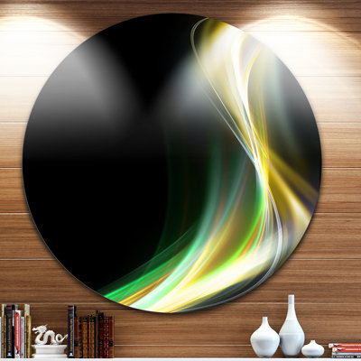 « green yellow light art », impression sur métal