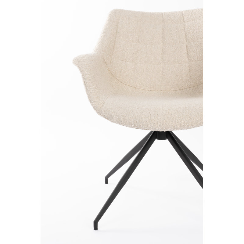 Doulton Swivel Armchair, Brown Polyester Blend