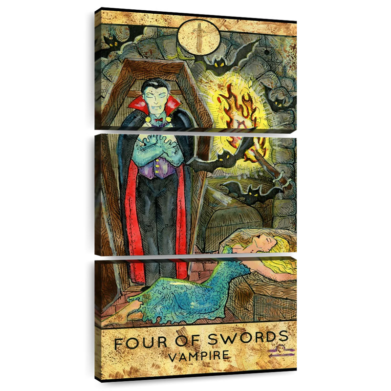 Vampire Tarot Card, 27" H x 12" W