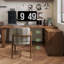 Bureau en coin en coin avec bibliothèque en bois massif en forme de L-1088039735-1088039690