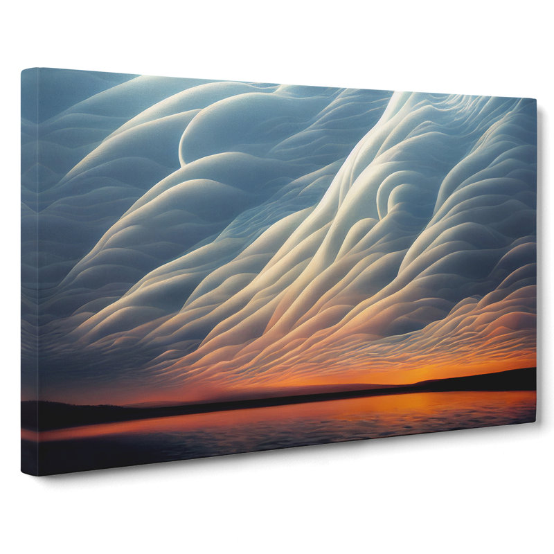 River Clouds - Wrapped Canvas, 35cm H x 50cm W x 3cm D