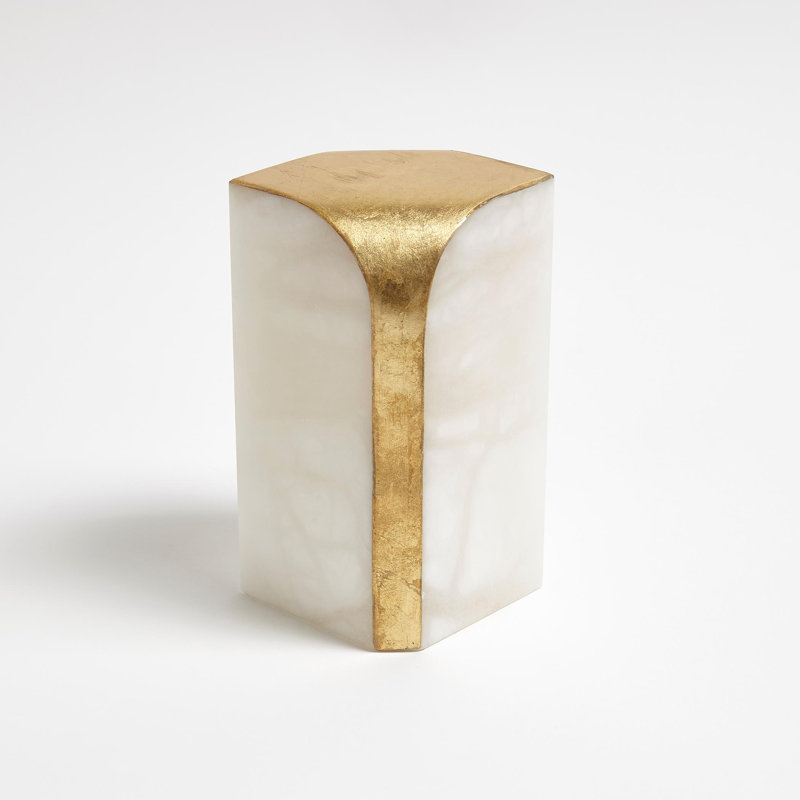 Alabaster Owl-Lg, 7" H x 3.75" W x 3.75" D
